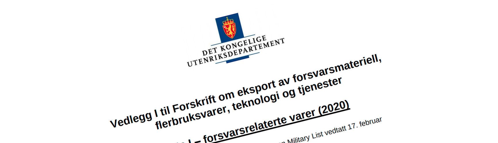 Produkter med eksport restriksjoner - TactX