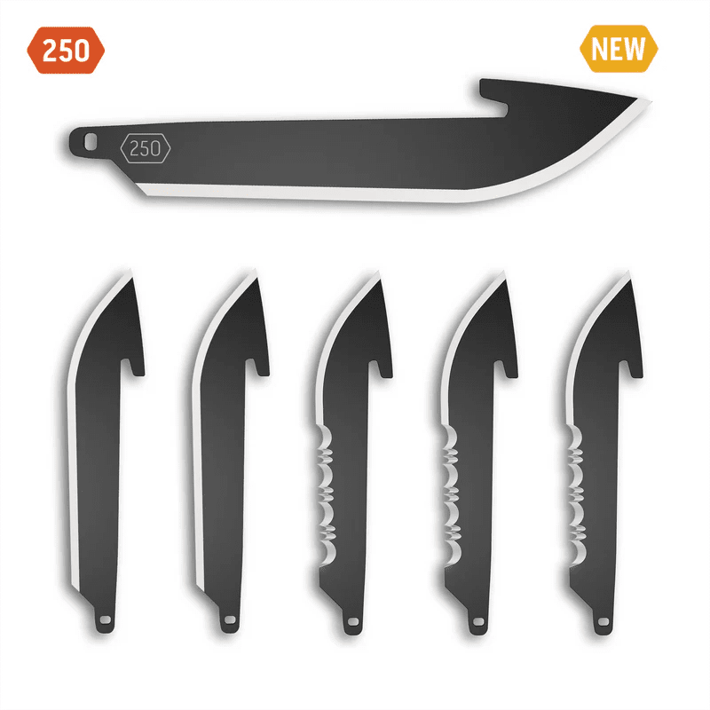 2.5" Carry Drop Point Combo, 6 stk - Outdoor Edge