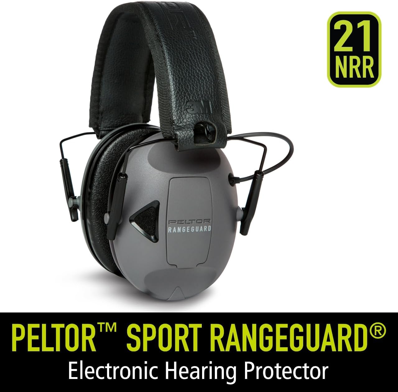 3M Peltor Sport RangeGuard Electronic 21 dB, Gray/Black - 3M Peltor