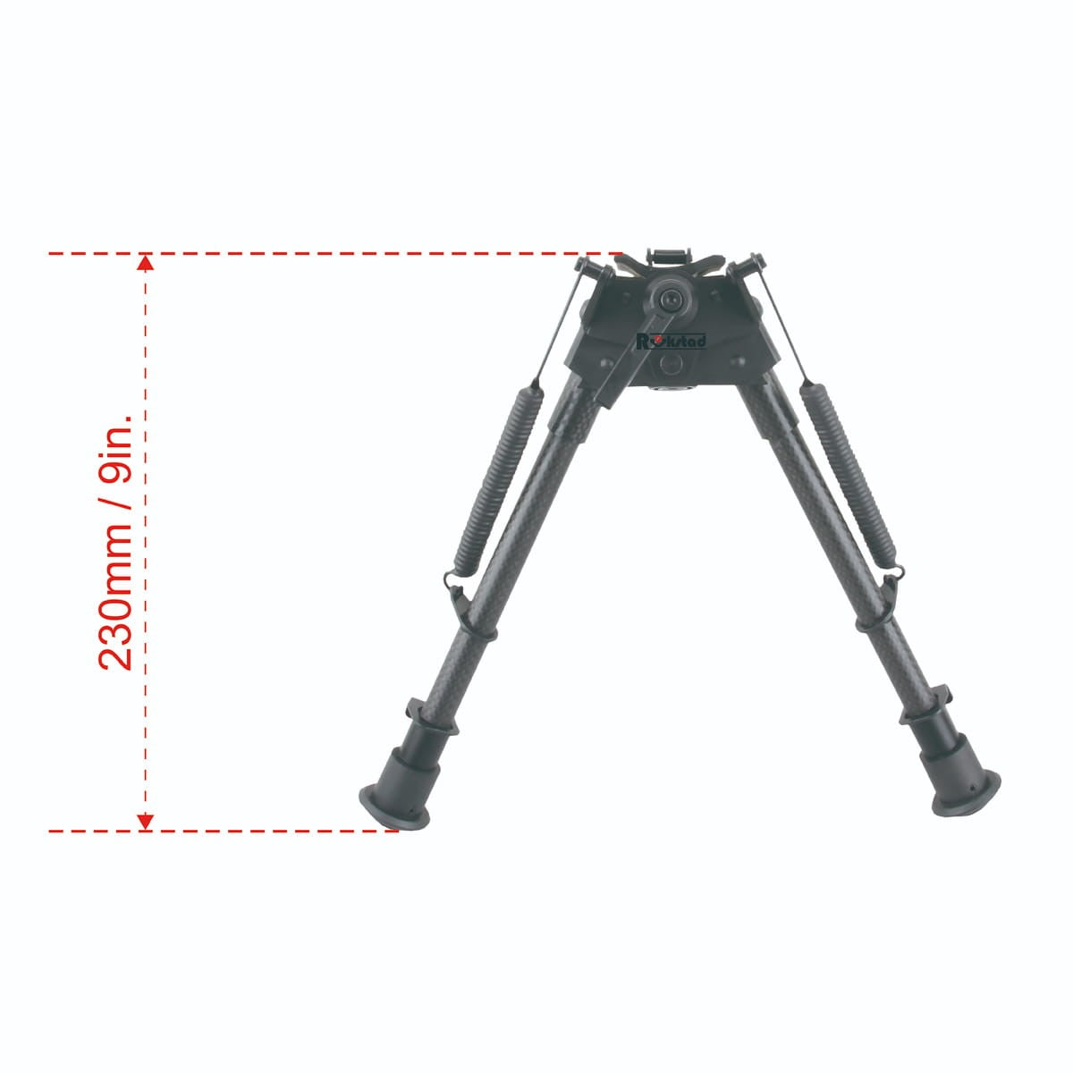 RokStad Carbon Fiber 9-13.5" Swivel Spring Bipod