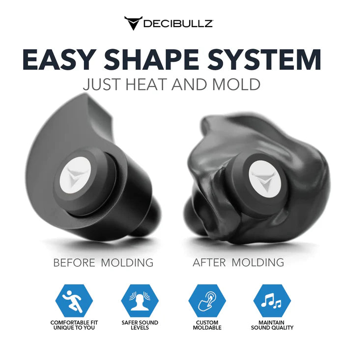 Decibullz - Moldable earplugs for concerts, musicians, events and noise sensitivity