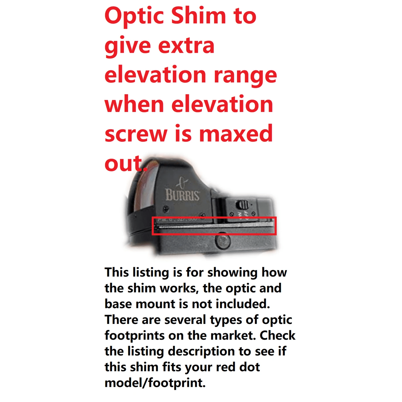 ADE Advanced Optics Optic Shim, 1 degree - ADE Advanced Optics