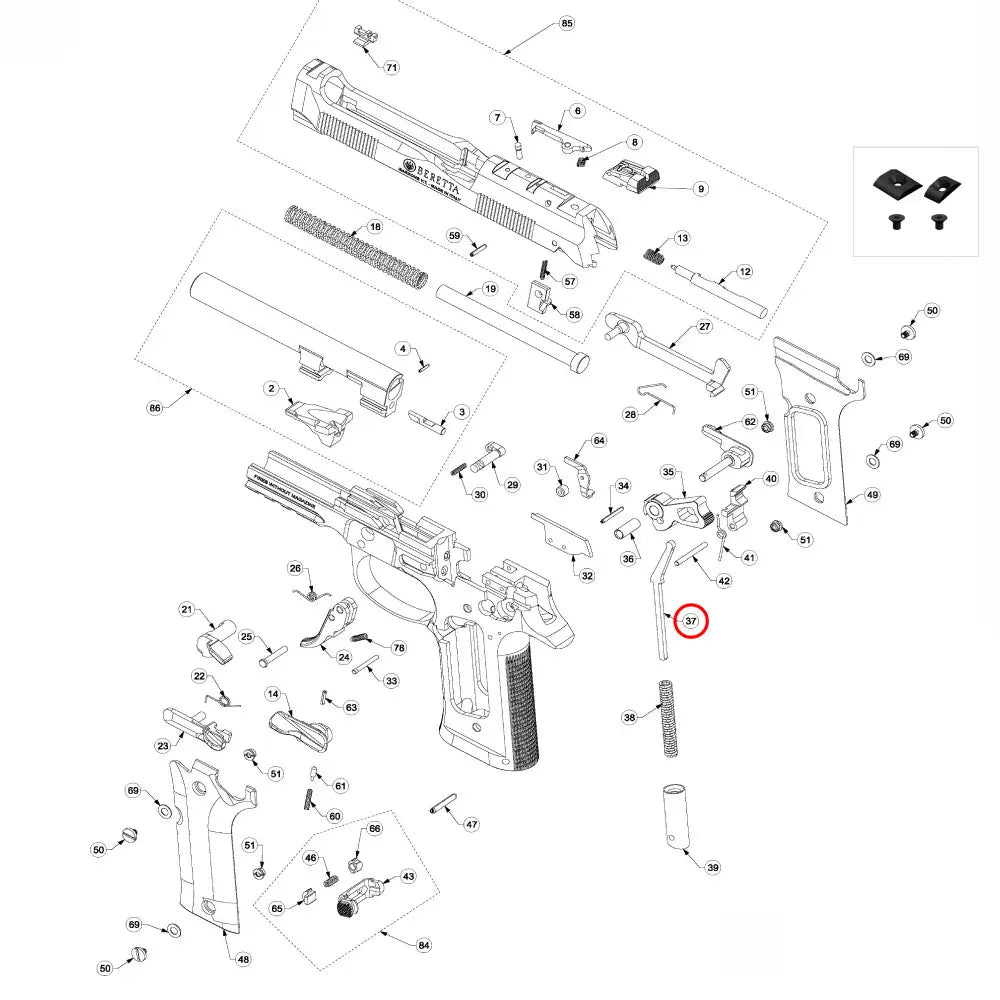 Beretta 92 / 96 / 98 Hammer Spring Guide