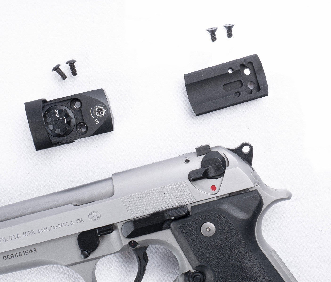 Beretta 92 Dovetail Mount for Burris FastFire, Docter - Evolution Gun Works