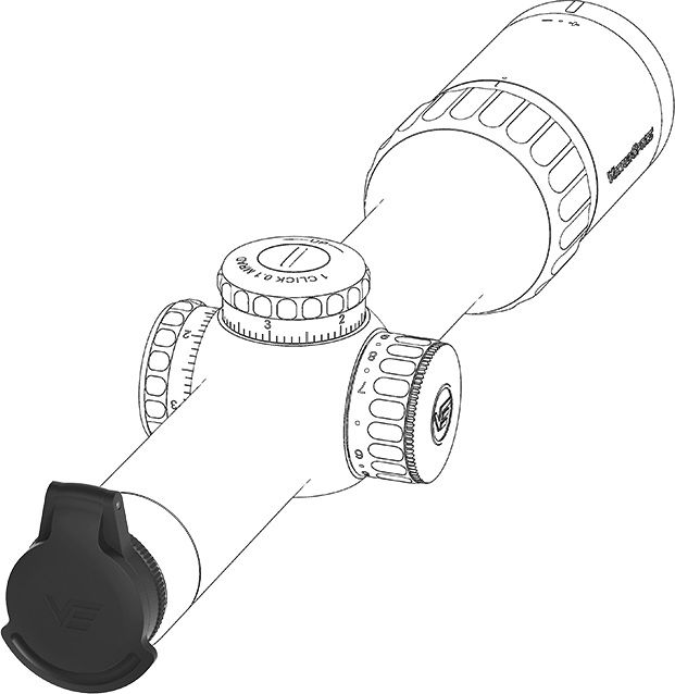 Continental 28mm Metal Flip-Up Cap - Vector Optics