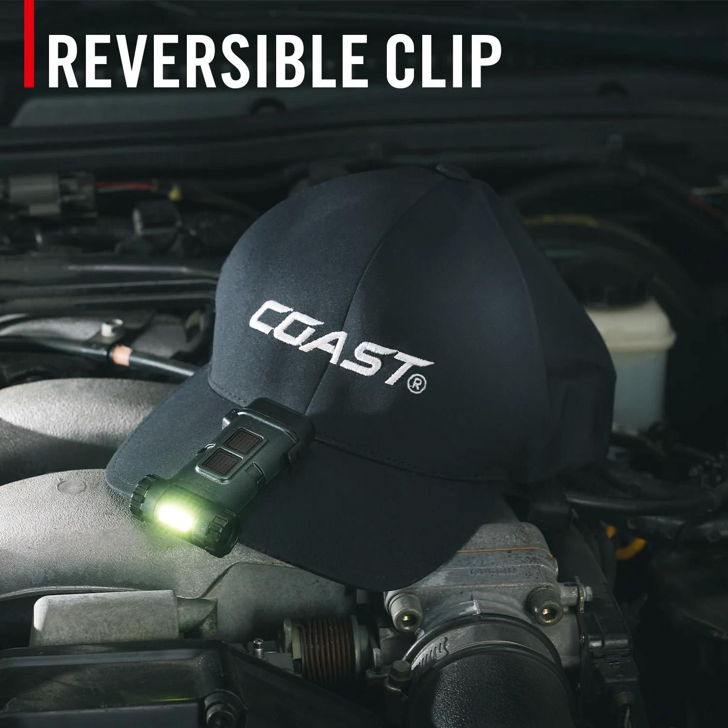 HX4 Lykt Dobbelfarge Hvit/Rød Clip - On, 120 lumen - Coast