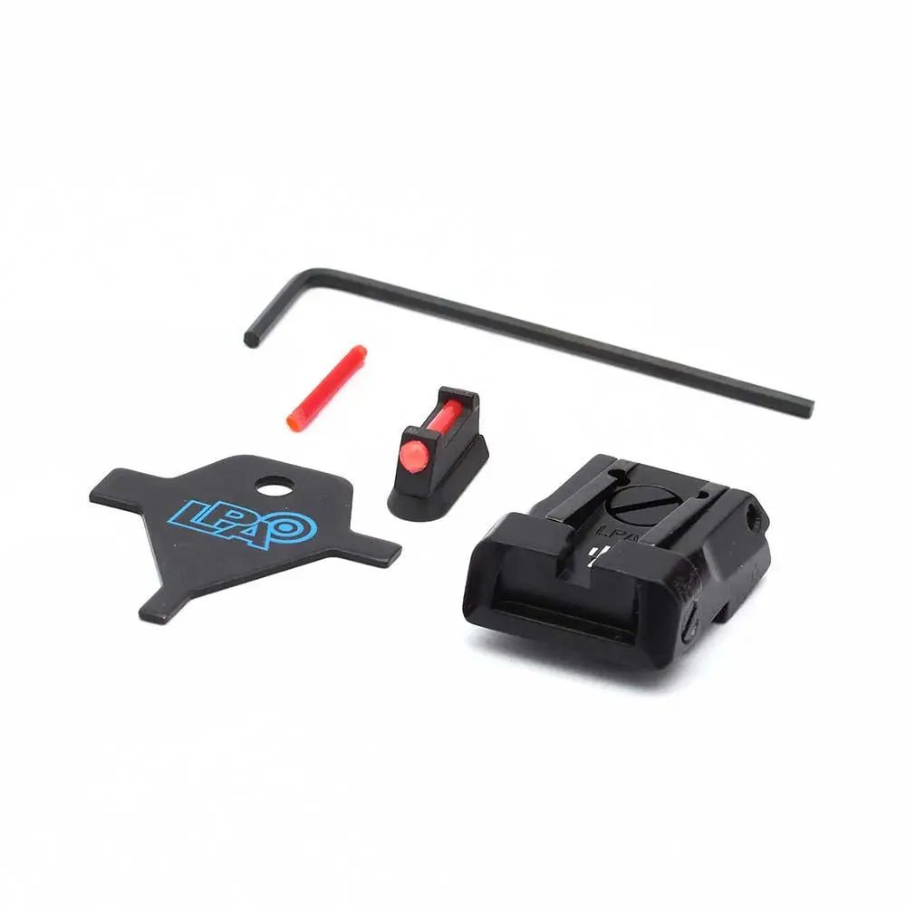 LPA SPS06CZ6F Justerbart Sikte med Fiberoptisk Front for CZ SP01/Shadow 2 - LPA Ghilardi