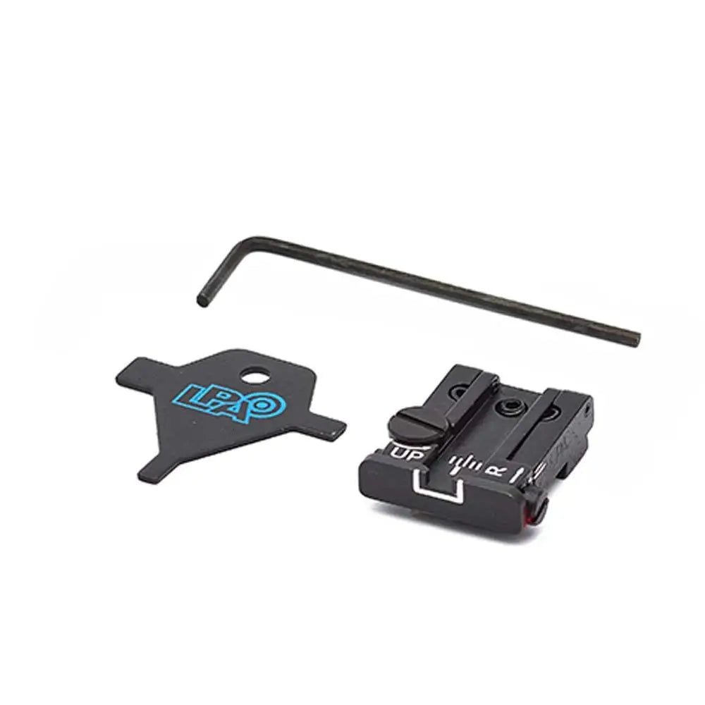 LPA TPU32GL18 Justerbart Baksikte for GLOCK med Hvit Ramme - LPA