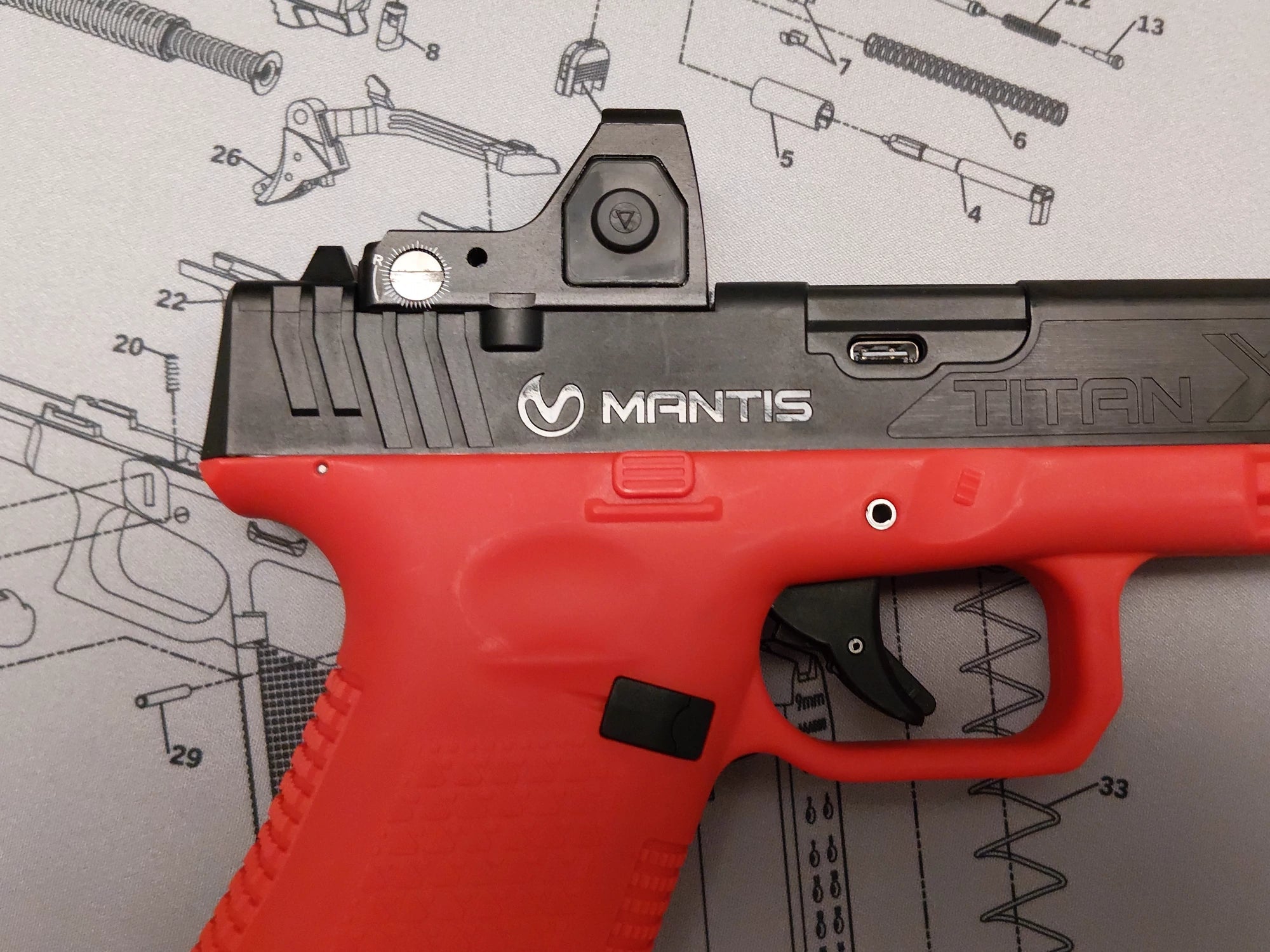 Lynxgear rødpunktsikte til TitanX, 2MOA RMR - Lynxgear