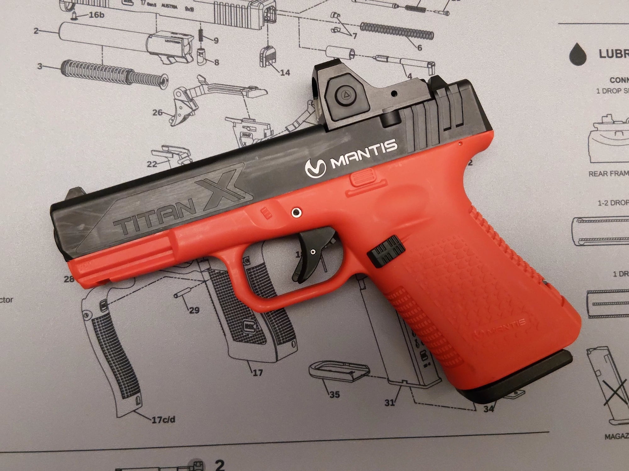 Lynxgear rødpunktsikte til TitanX, 2MOA RMR - Lynxgear