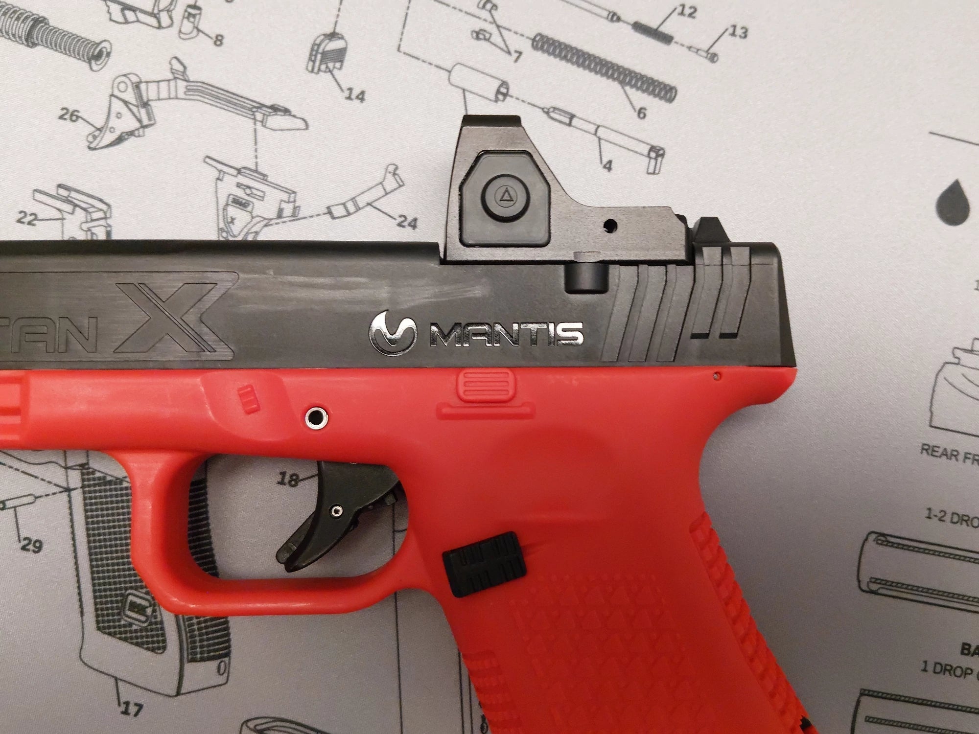 Lynxgear rødpunktsikte til TitanX, 2MOA RMR - Lynxgear