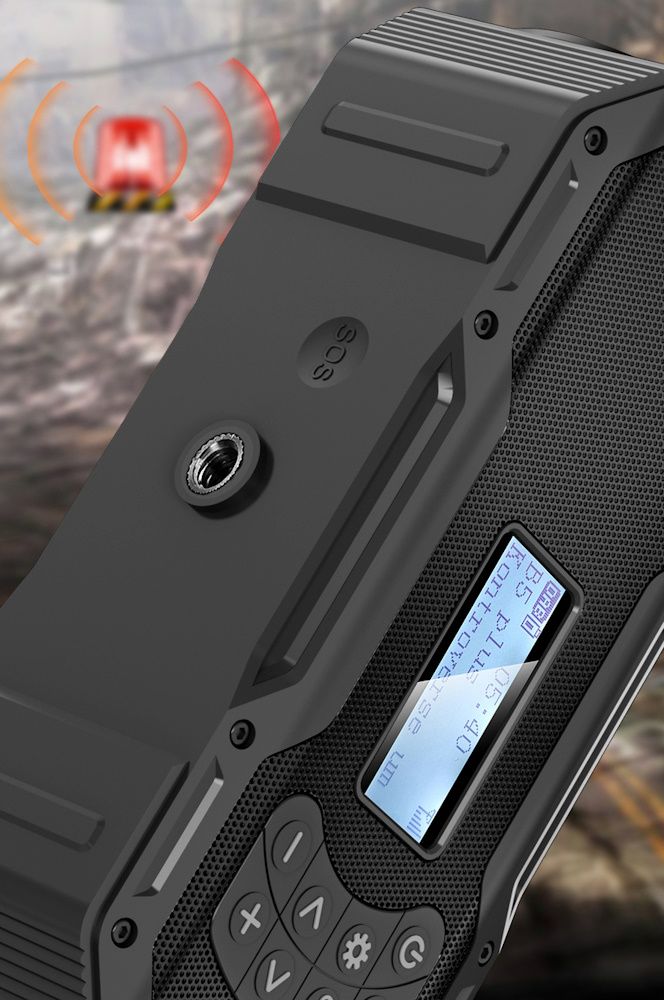Nødradio med DAB/FM, 5000 mAh, solceller, håndsveiv og LED-lykt - Lakuda