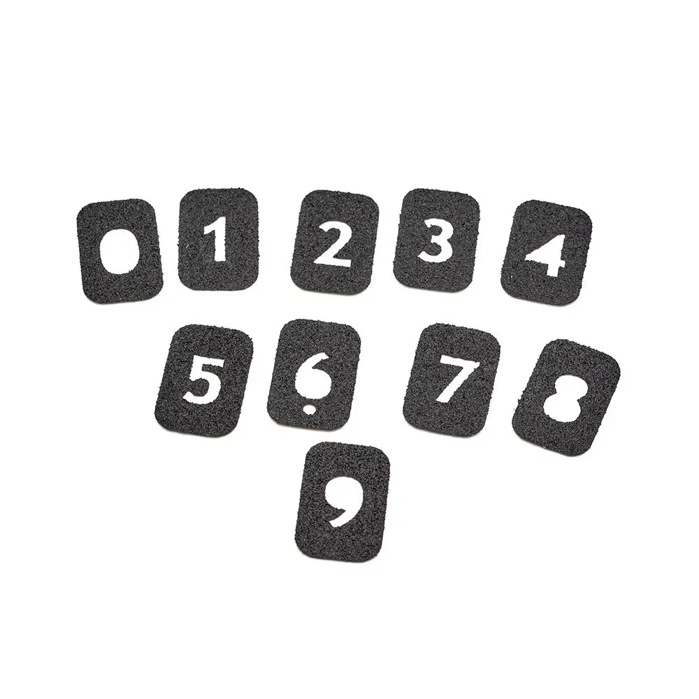 Nummerert grepstape - sett for magasinbunner - 10 stk - Eemann Tech