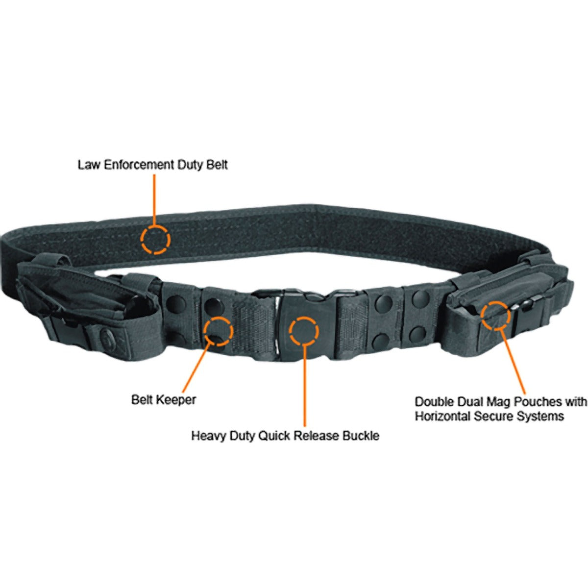 UTG Tjeneste- og vekterbelte, One-Size