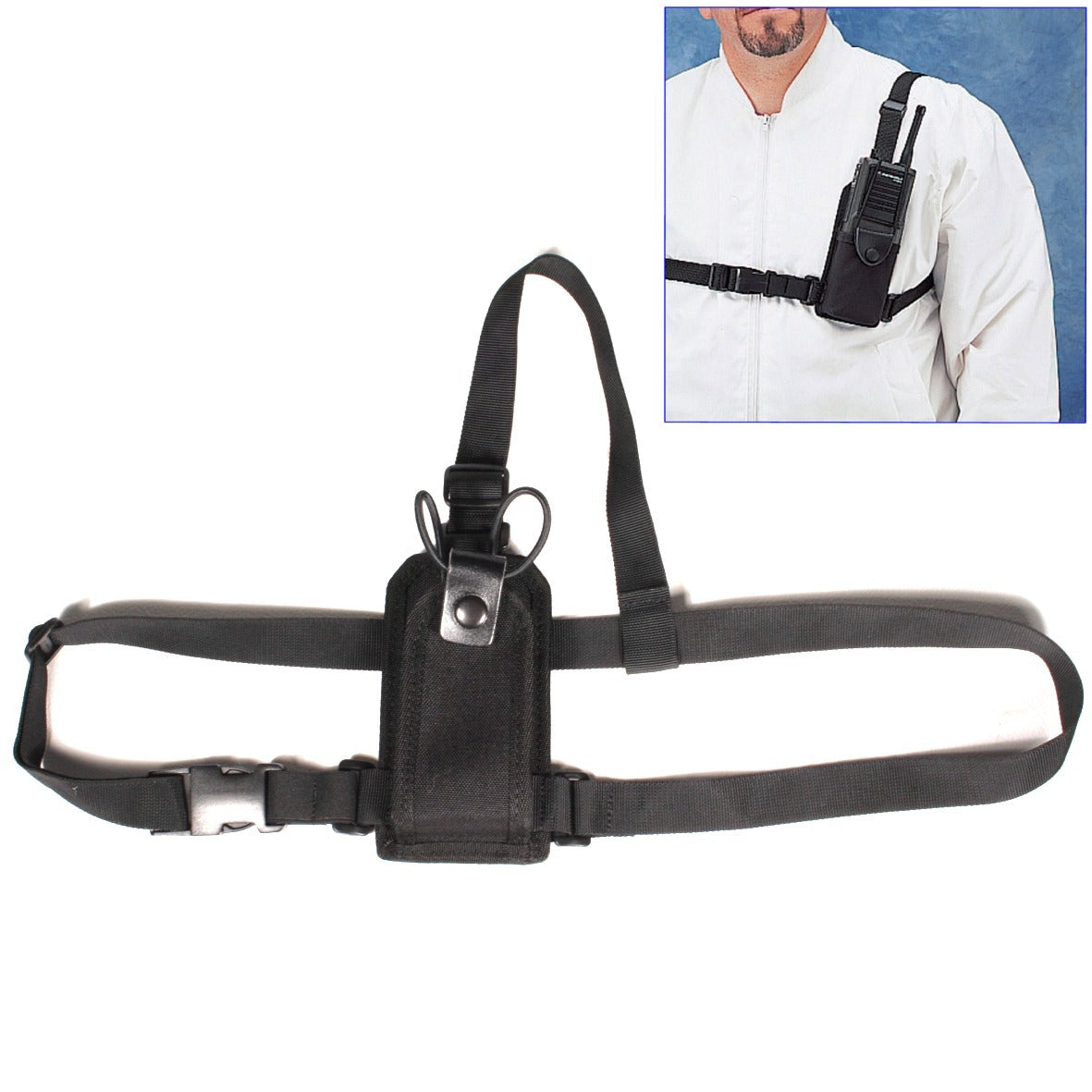 Universal radioholder, chest-rig