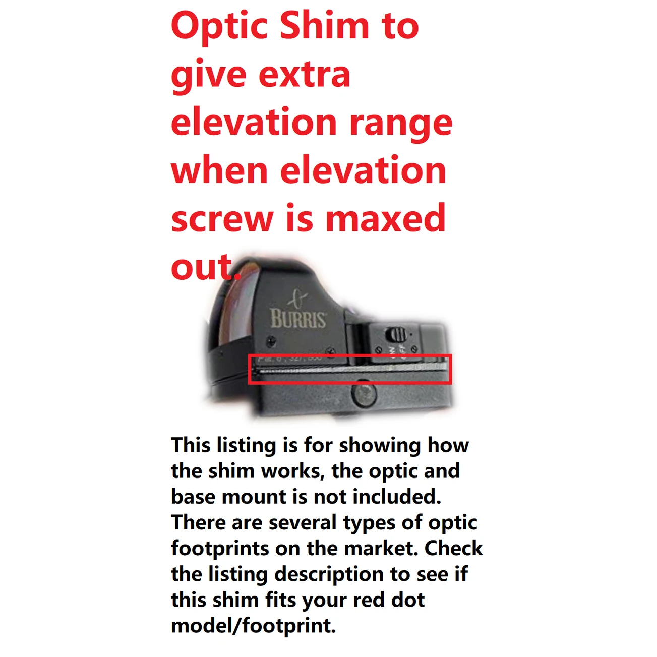 ADE Advanced Optics Optic Shim, 1 degree