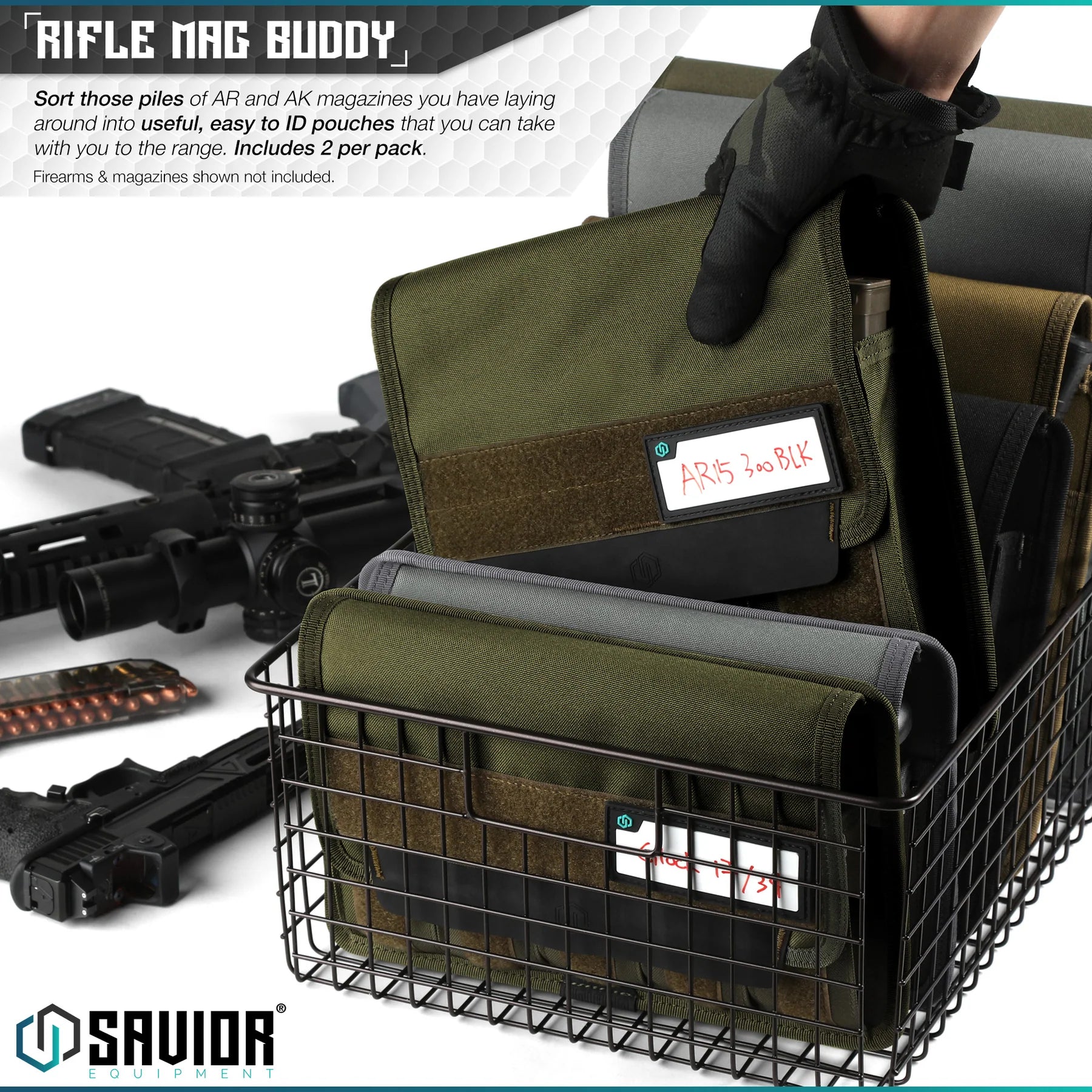 Savior Mag Buddy - Rifle Mag Pouch - 2 Pack - Savior