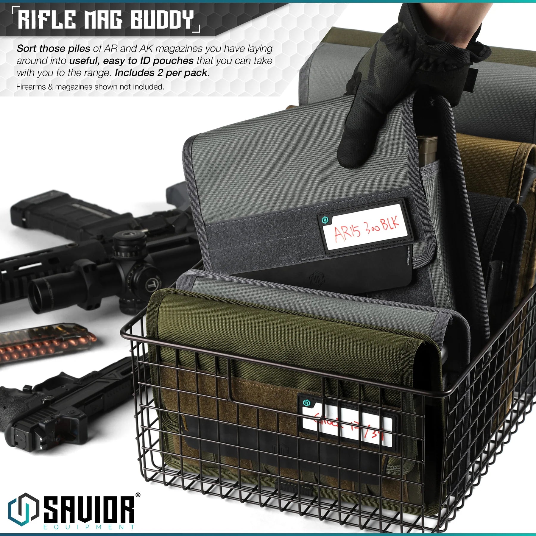 Savior Mag Buddy - Rifle Mag Pouch - 2 Pack - Savior
