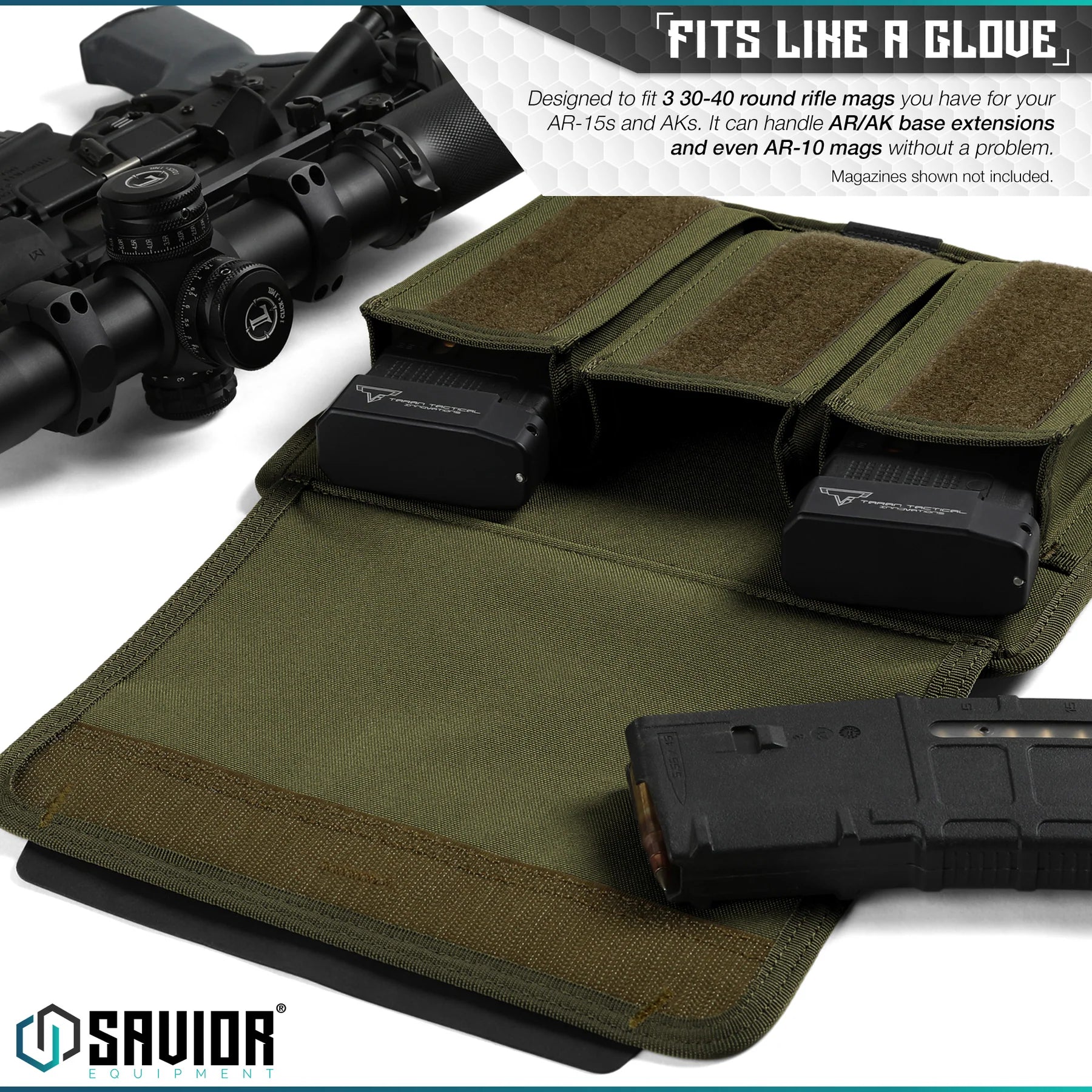 Savior Mag Buddy - Rifle Mag Pouch - 2 Pack - Savior