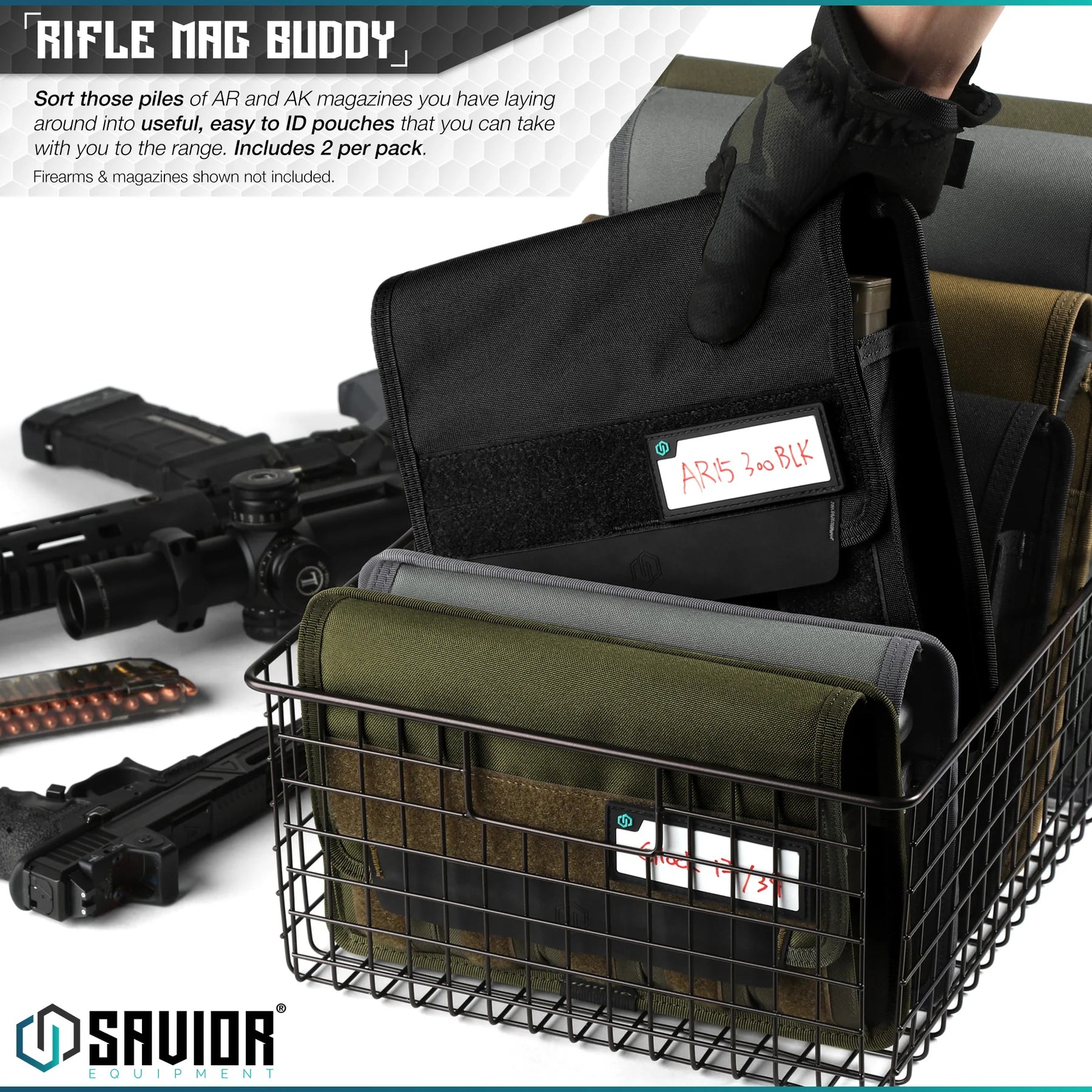 Savior Mag Buddy - Rifle Mag Pouch - 2 Pack - Savior