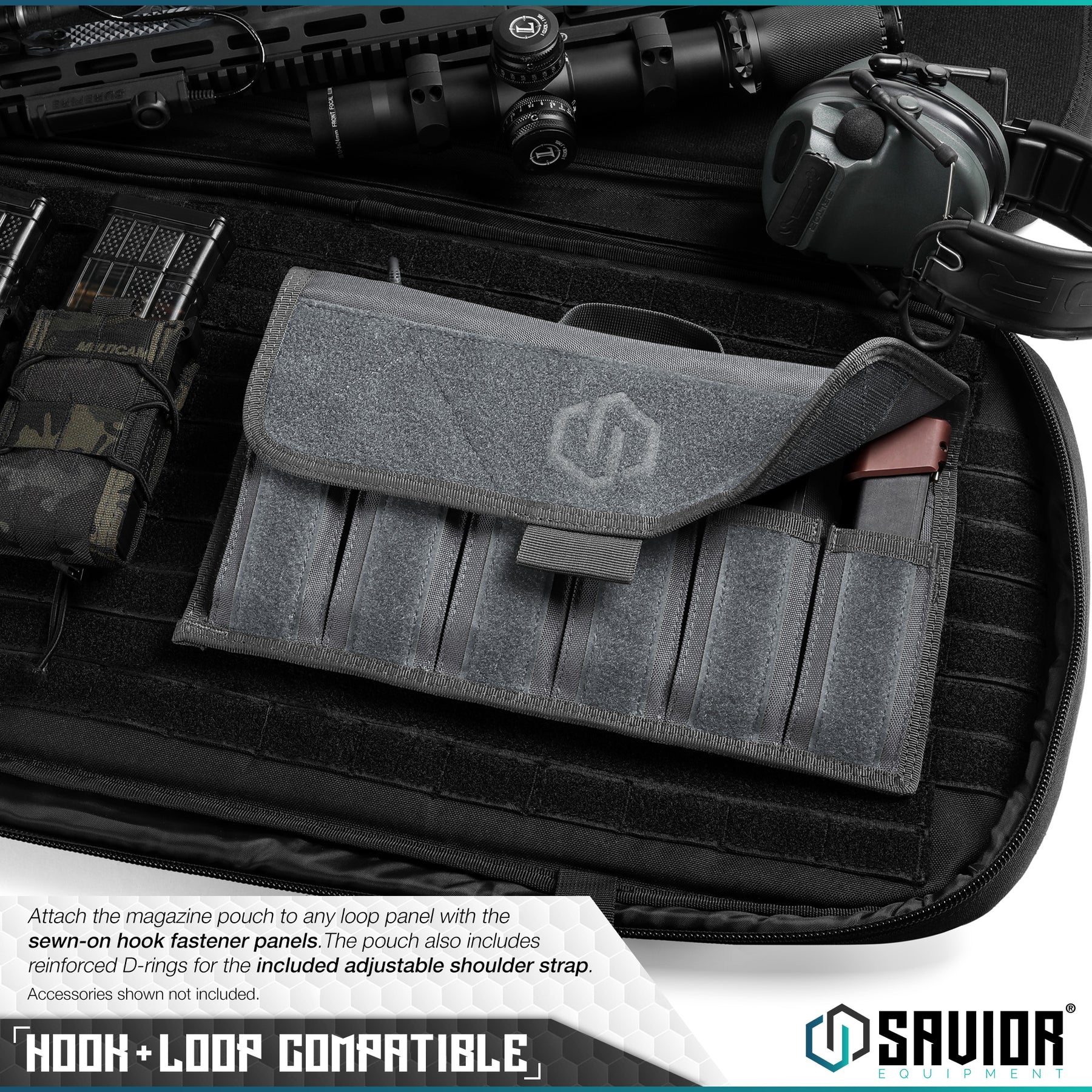 Savior Pistol Magazine Pouch with Sling - 6 Mag - Savior