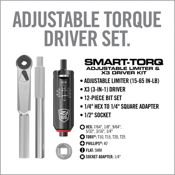 Smart - Torq® Adjustable Limiter & X3™ Driver Kit - Real Avid