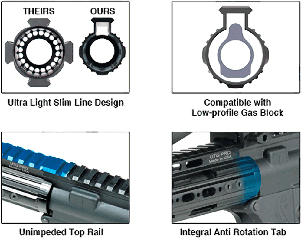 UTG PRO® AR15 Super Slim Free Float Handguard, 15" Rifle Length - Leapers, Inc.