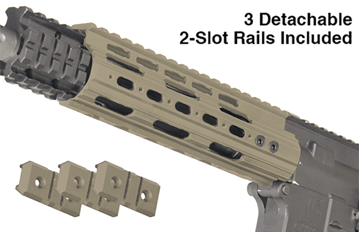 UTG PRO® AR15 Super Slim Free Float Handguard, 7" Carbine, FDE - Leapers, Inc.