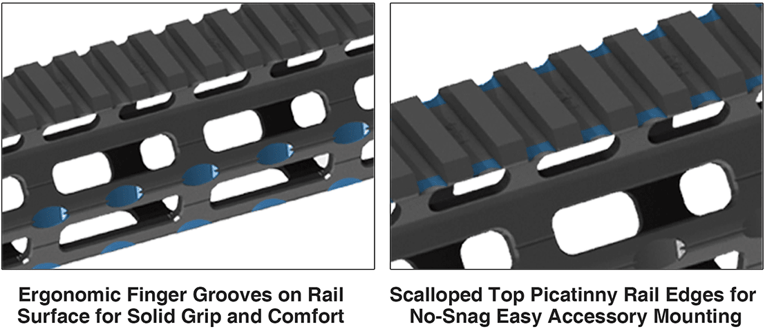 UTG PRO® AR15 Super Slim Free Float M - LOK Handguard, 15" Rifle Length - Leapers, Inc.