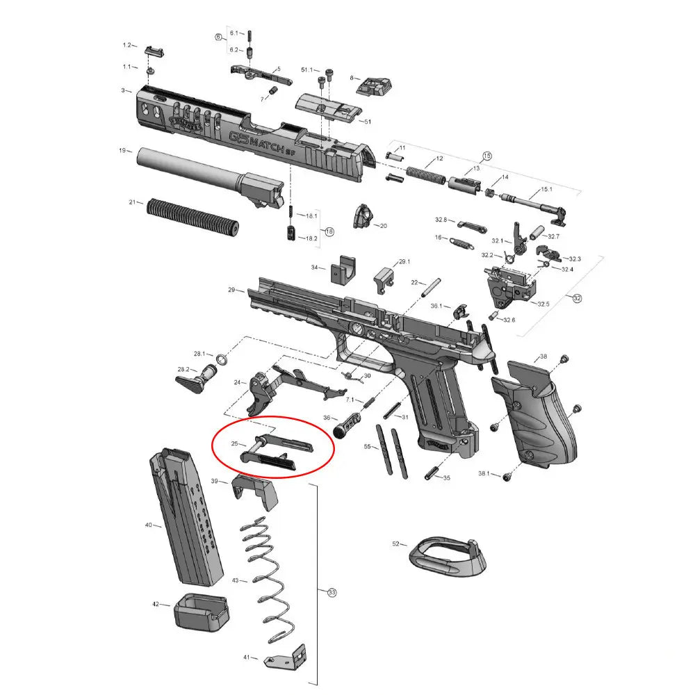 Walther Ambidextrous Slide Stop Lever