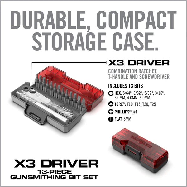 X3™ Driver 13 - Piece Gunsmithing Bit Set - Real Avid