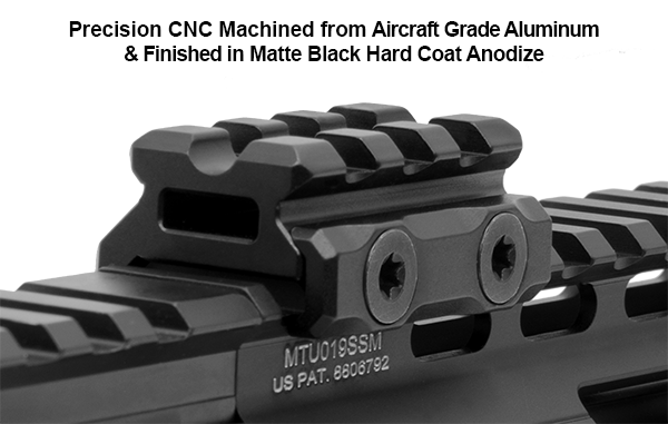 UTG® Super Slim Picatinny Riser Mount, 0.5" Height, 3 Slots