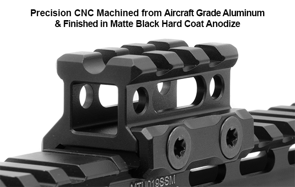 UTG® Super Slim Picatinny Riser Mount, 0.75" Height, 3 Slots