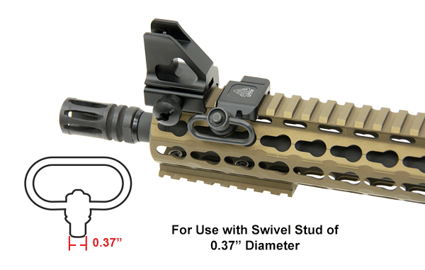 UTG® QD Sling Swivel Adaptor, Picatinny 45 Degree Angled Offset
