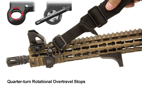 UTG® QD Sling Swivel Adaptor, Picatinny 45 Degree Angled Offset