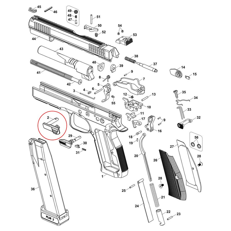 CZ Shadow 2 Slide Stop