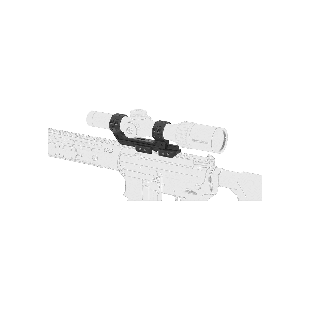 30mm 1-Piece Adjustable Extended Picatinny Mount - Vector Optics