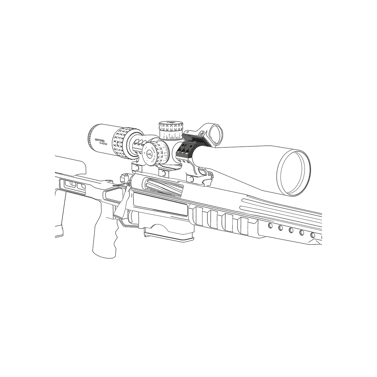 30mm X-ACCU Mount Assembly Kit 6 Holes - Vector Optics