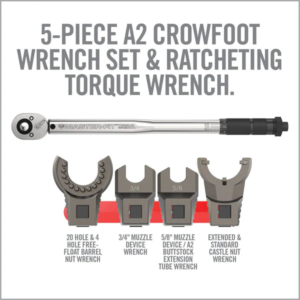 Master-Fit® 5-Piece A2 Crowfoot Wrench Set