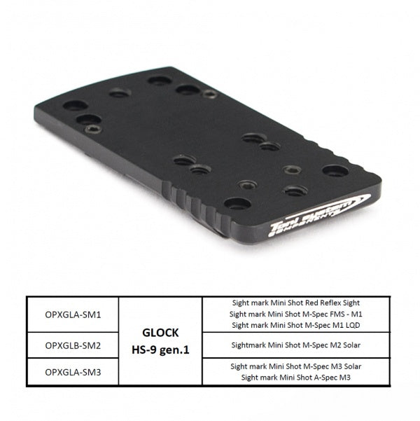 Dovetail Base Plate for Sightmark Red Dots, Glock