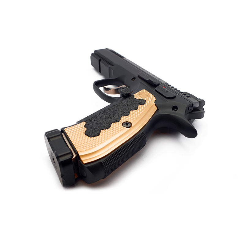Brass Long Grips for CZ 75 / TS / Shadow 2