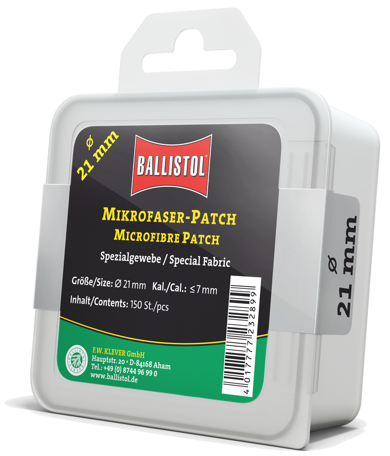 Ballistol Mikrofiber Pusselapper, Ø21mm (Kal. <7mm)