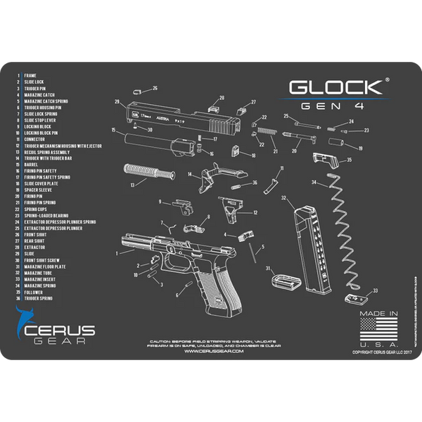 ProMat - GLOCK® Gen4 Schematic Handgun Mat