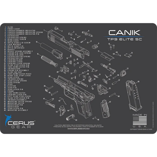 ProMat - CANIK® TP9 Elite SC Schematic Handgun Mat