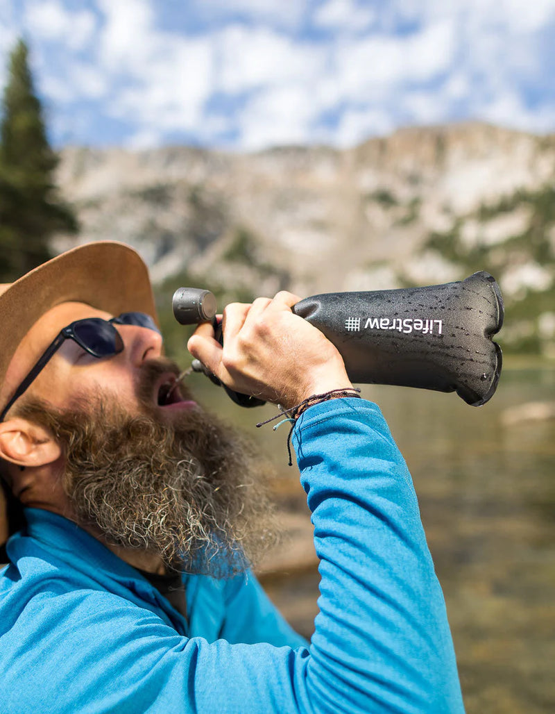 LifeStraw® Peak Collapsible Squeeze 1L Bottle with filter