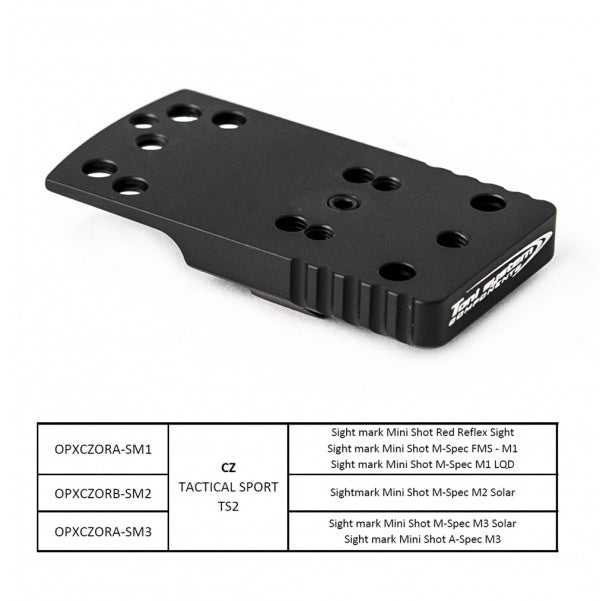 Dovetail Base Plate for Sightmark Red Dots, CZ Tactical Sport