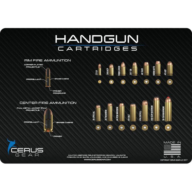 ProMat - Top Handgun Cartridges Gun Mat