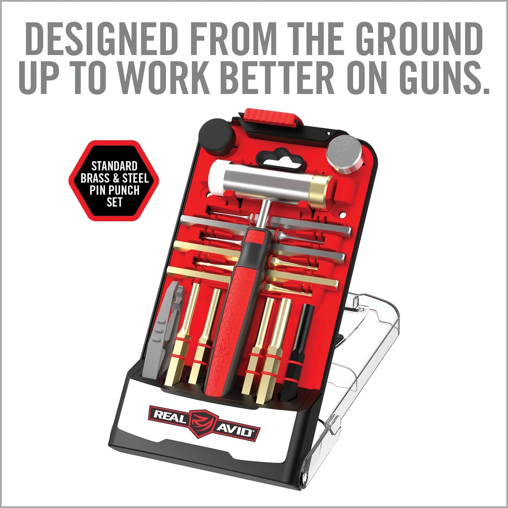 Accu - Punch® Hammer with Brass & Steel Pin Punches - Real Avid