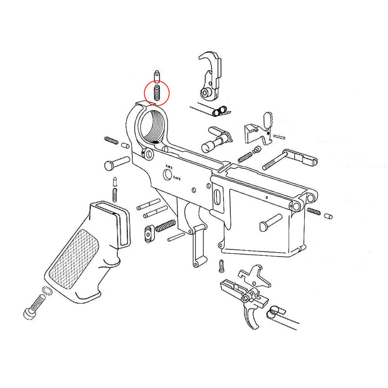 AR - 15 Recoil Buffer Retainer Spring - Eemann Tech