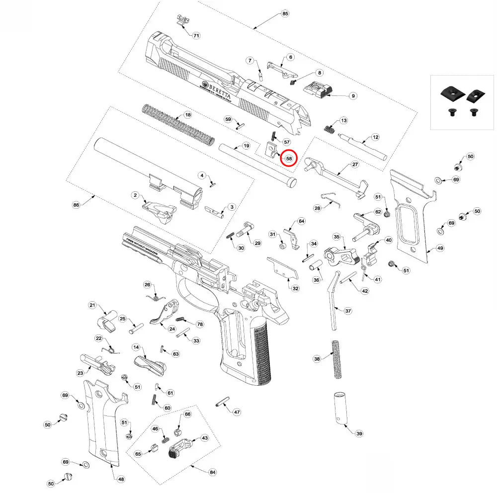 Beretta 92 / 96 / 98 Firing Pin Catch